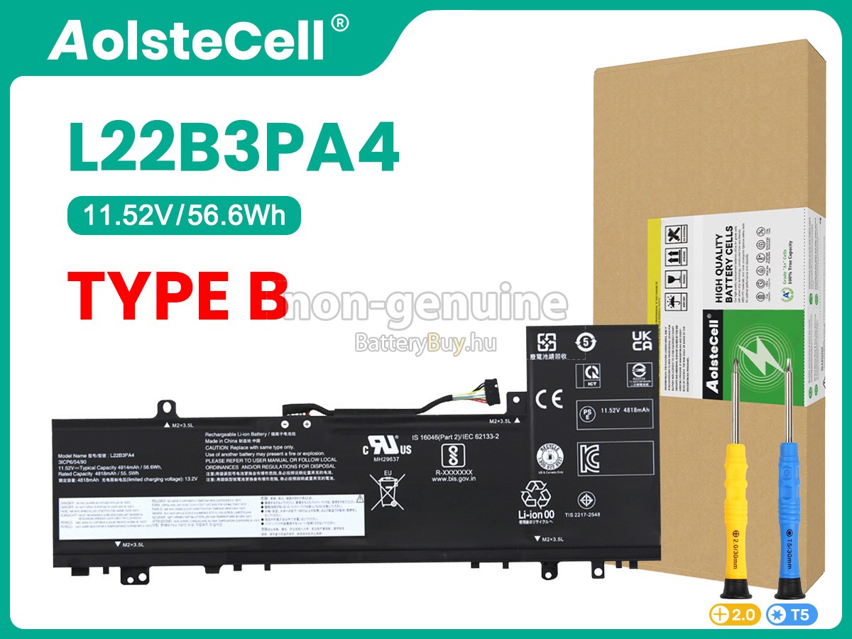 Lenovo IdeaPad SLIM 5 14ABR8-82XE0097FR helyettesítő akkumulátor