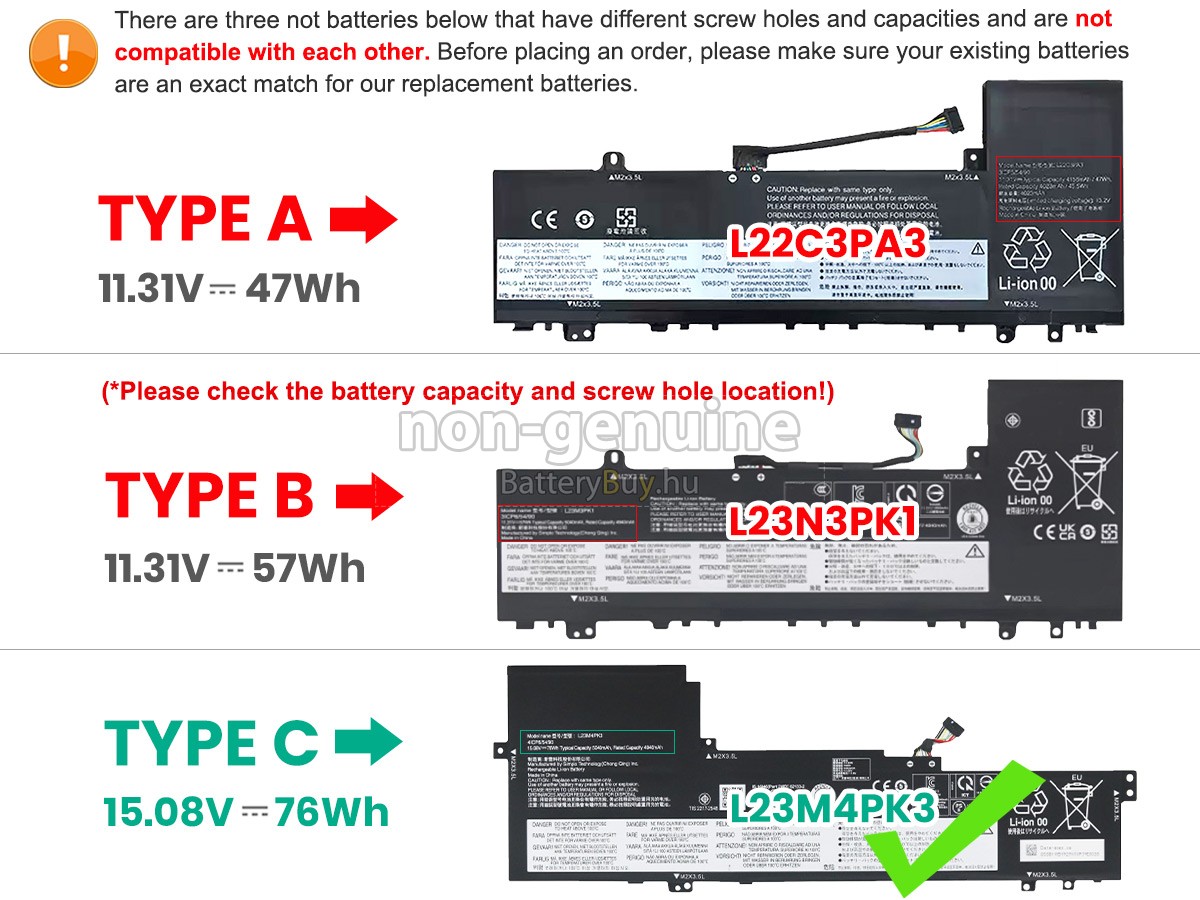 Lenovo IdeaPad SLIM 5 16AHP9-83DD004GFR helyettesítő akkumulátor