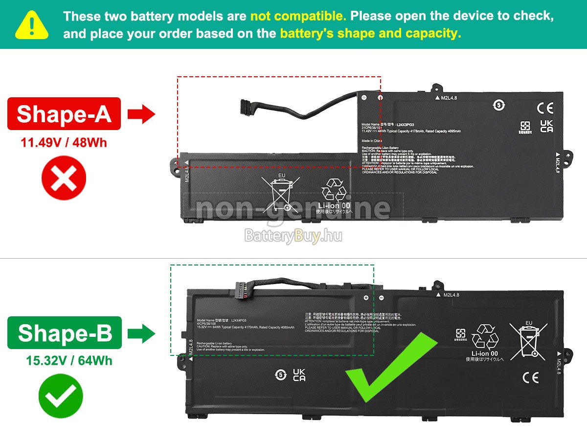 Lenovo ThinkPad E16 GEN 3-22AY005AMA helyettesítő akkumulátor