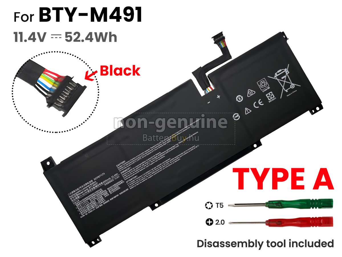 MSI MODERN 14 C12M-040NL helyettesítő akkumulátor