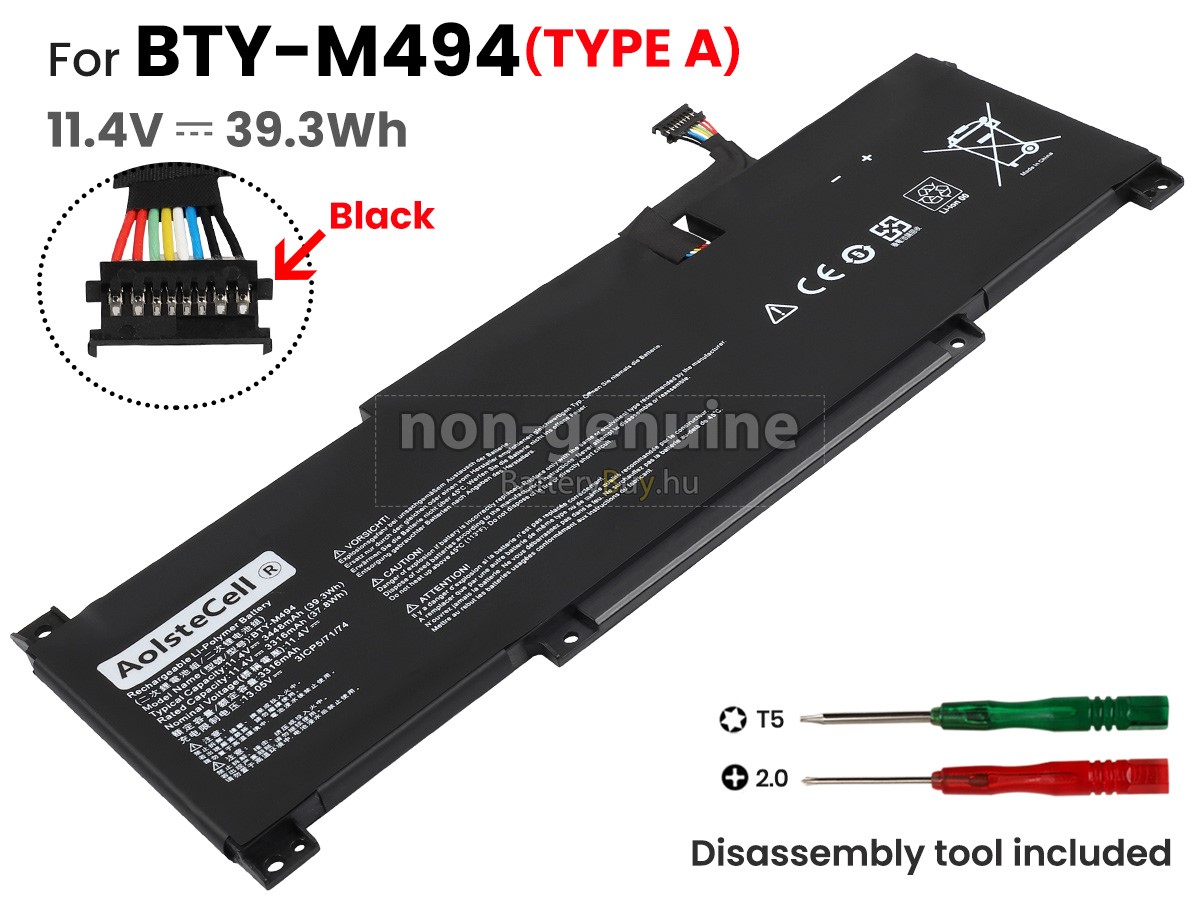 MSI MODERN 14 C12M-040NL helyettesítő akkumulátor