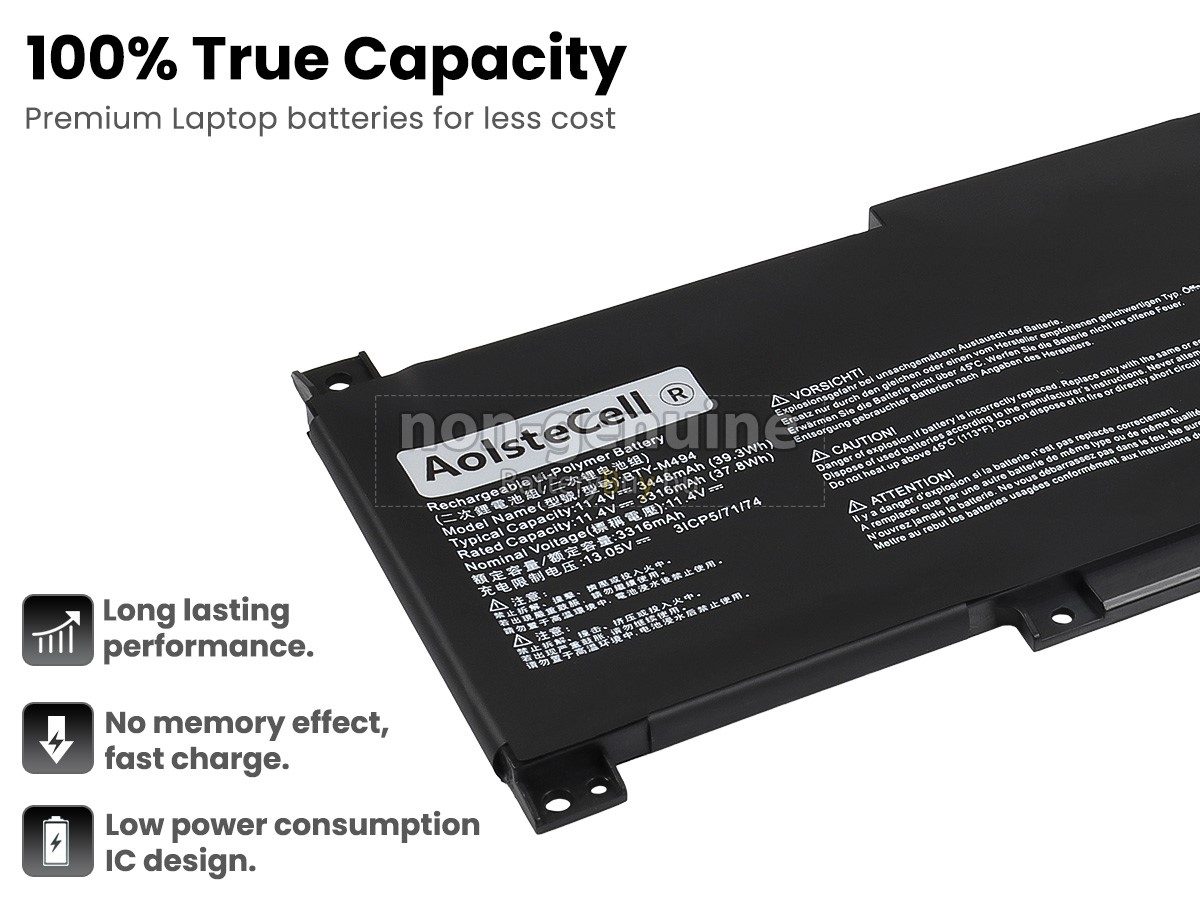 MSI MODERN 14 C12M-040NL helyettesítő akkumulátor