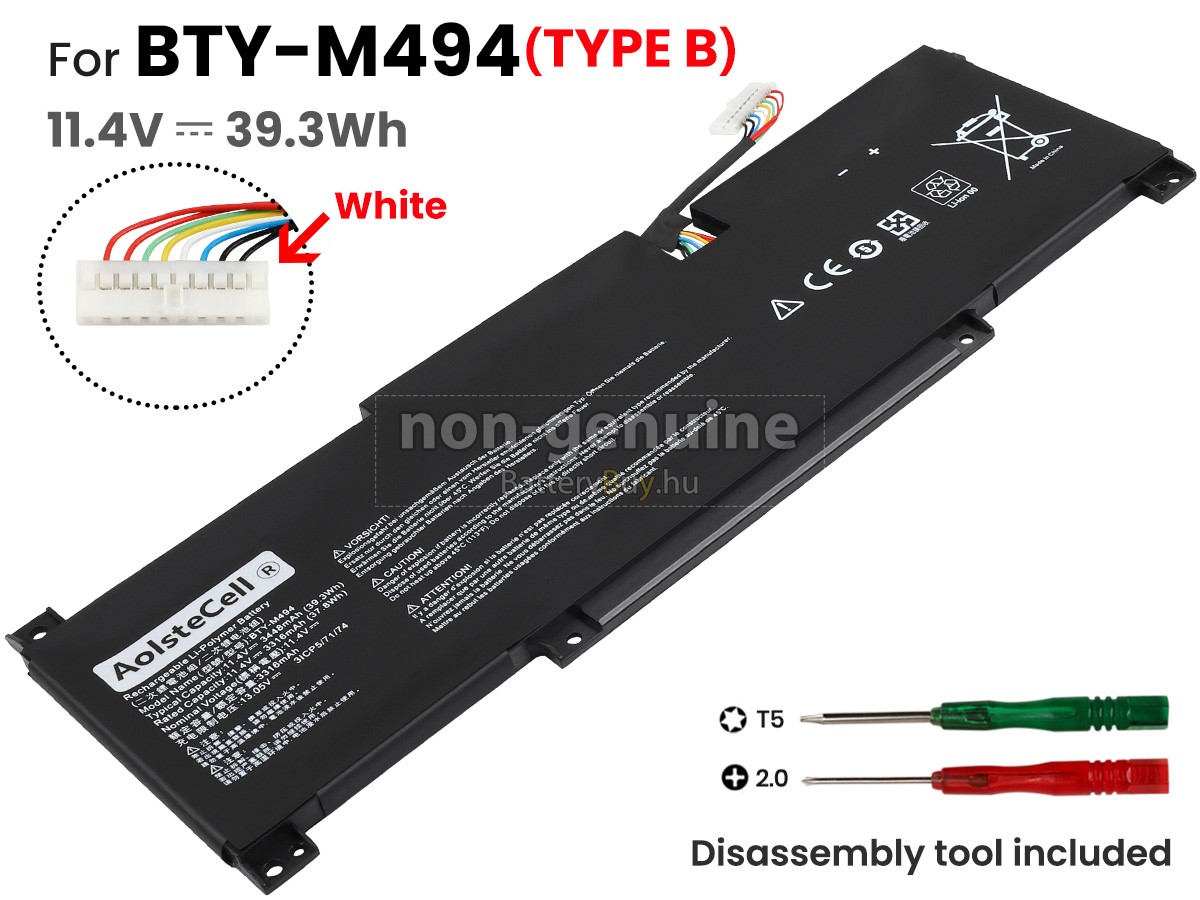 MSI MODERN 14 C12M-040NL helyettesítő akkumulátor
