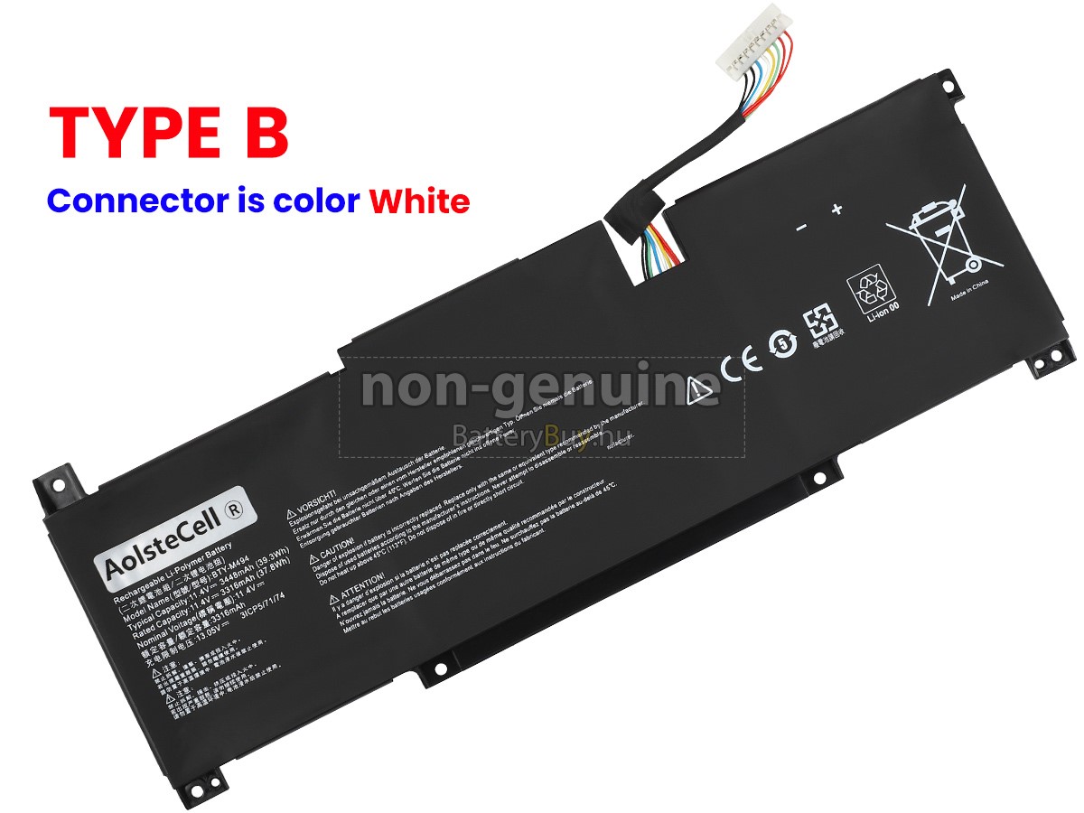 MSI MODERN 14 C12M-040NL helyettesítő akkumulátor