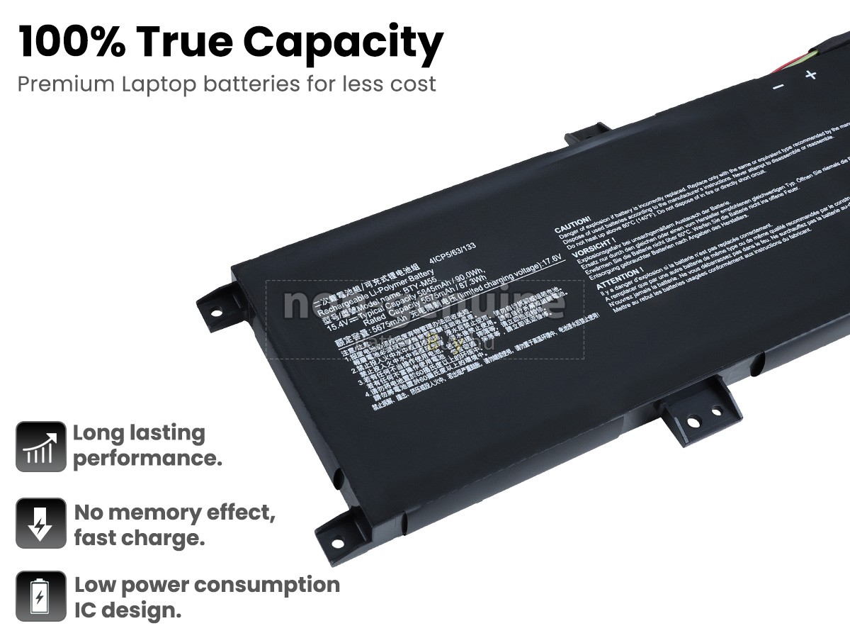 MSI ALPHA 17 B5EEK-032XFR helyettesítő akkumulátor