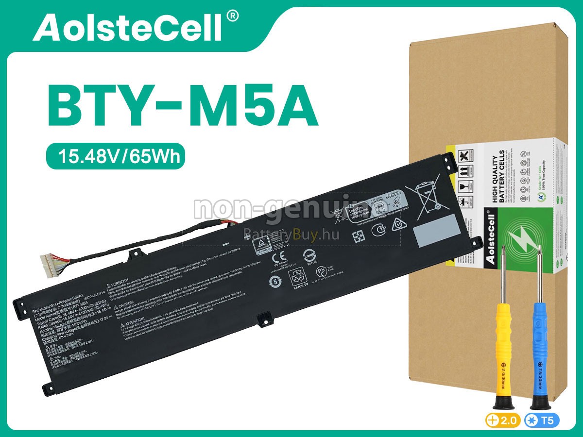 MSI SWORD 16 HX B14VFKG-485TW helyettesítő akkumulátor