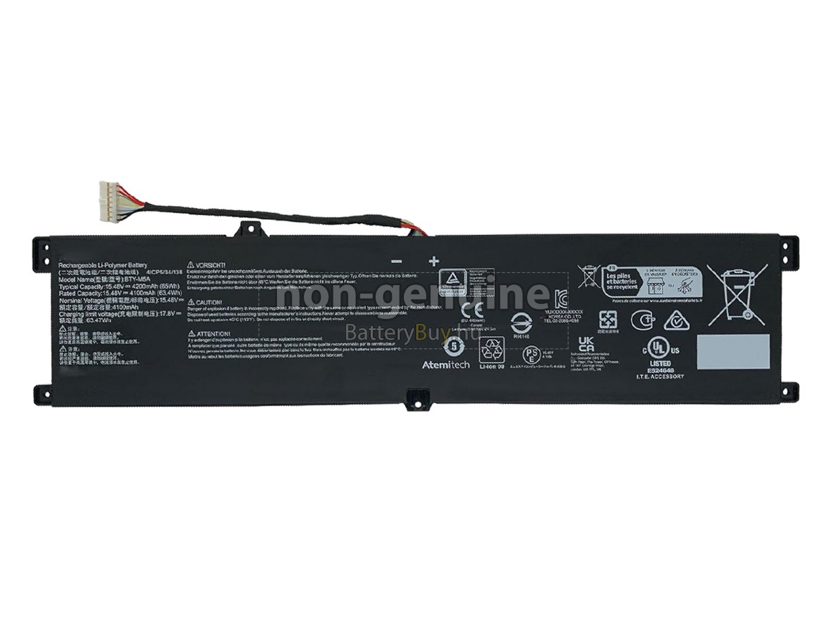 MSI SWORD 16 HX B14VFKG-485TW helyettesítő akkumulátor