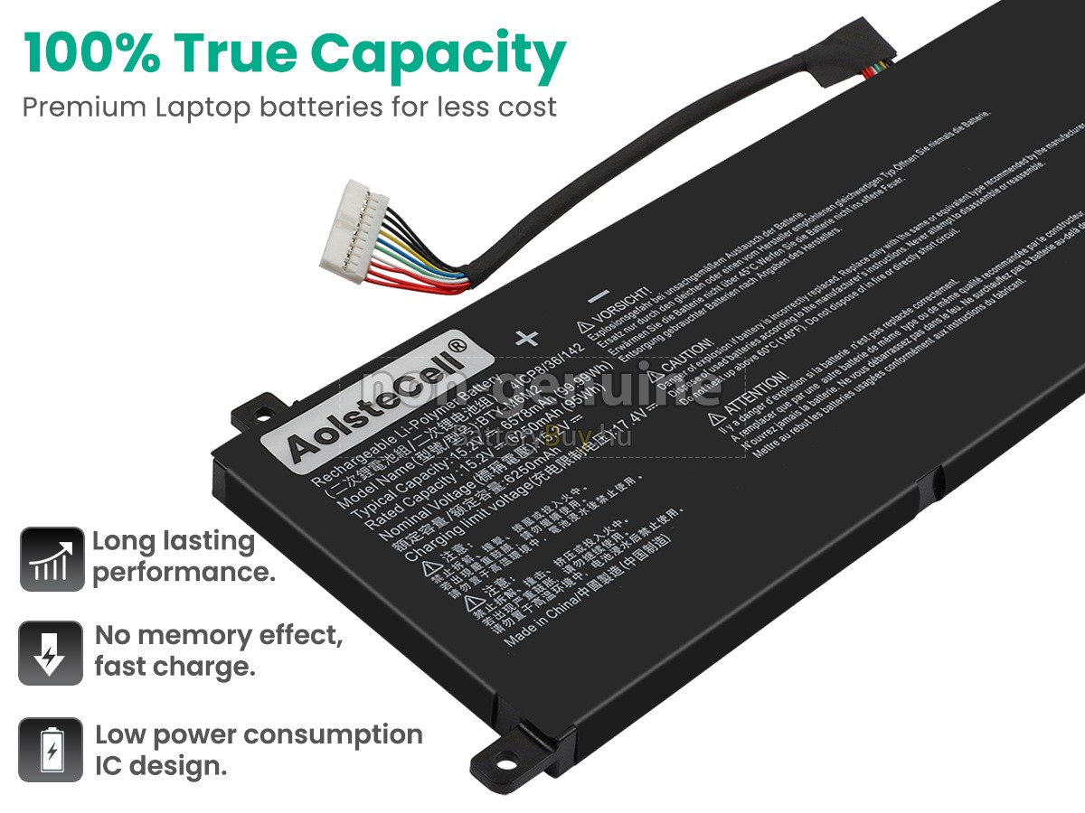 MSI MS-15F2 helyettesítő akkumulátor