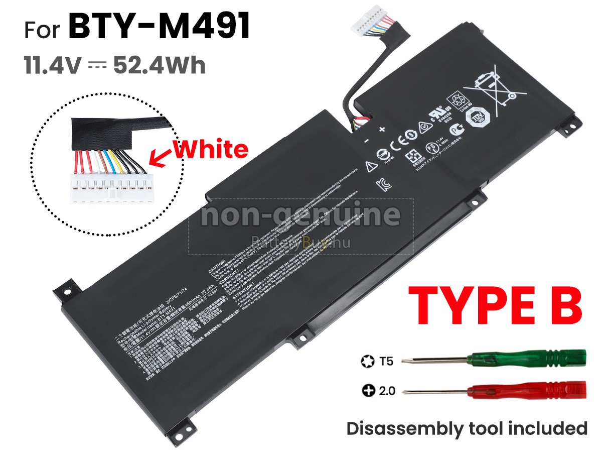 MSI MODERN 14 C12M-040NL helyettesítő akkumulátor