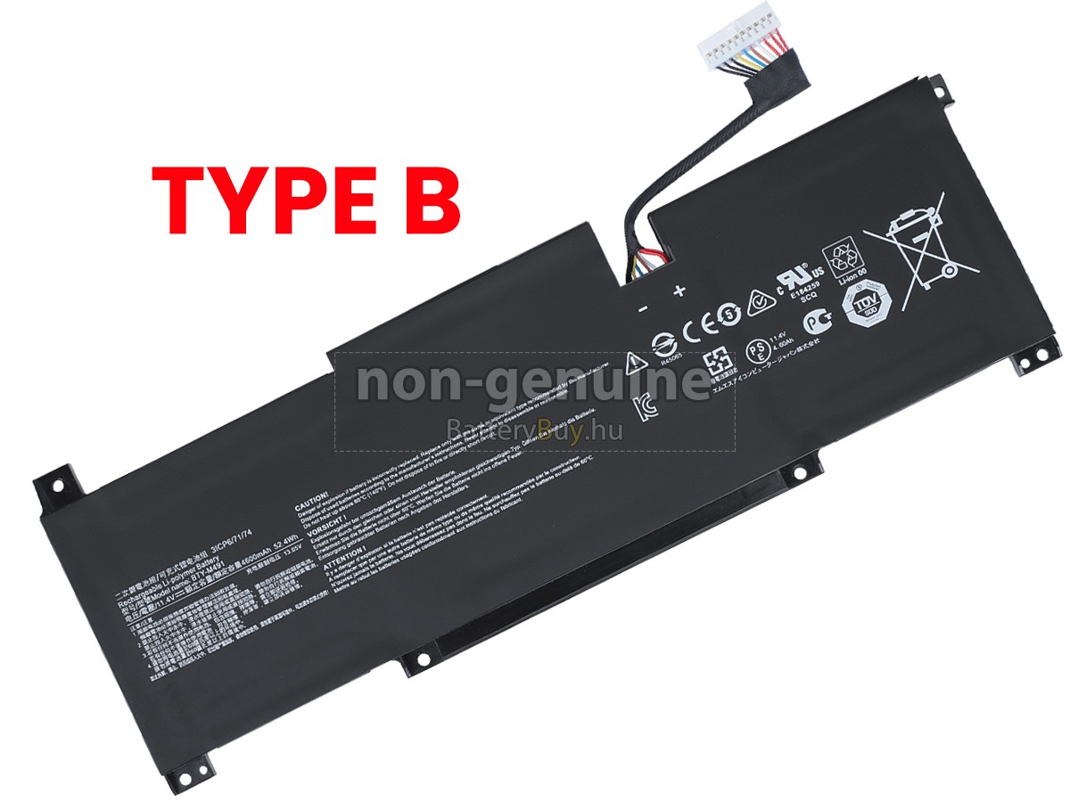 MSI MODERN 14 C12M-040NL helyettesítő akkumulátor