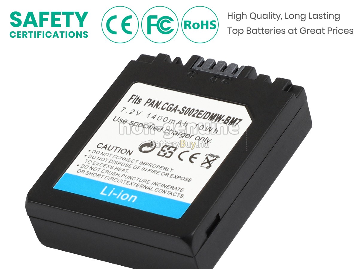 Panasonic LUMIX DMC-FZ5GN helyettesítő akkumulátor