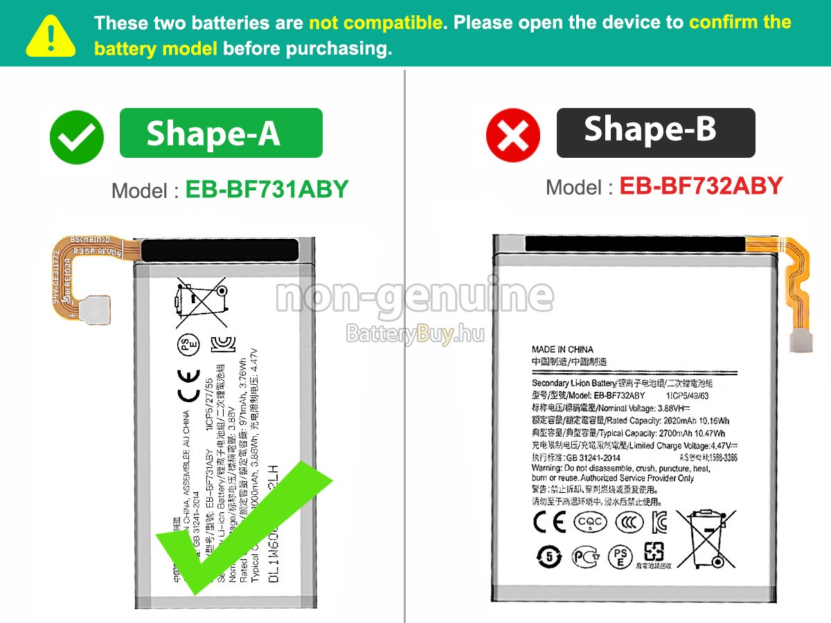 Samsung Z FLIP 5 helyettesítő akkumulátor