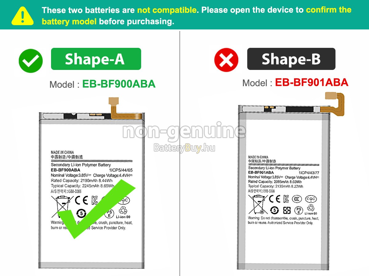 Samsung Z FOLD1 helyettesítő akkumulátor