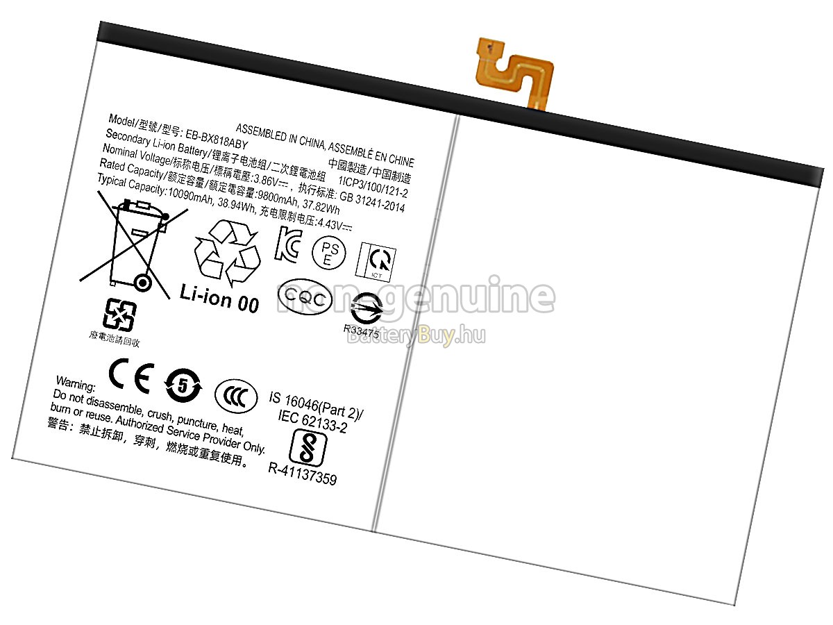 Samsung Galaxy TAB S9 FE+ SM-X610 helyettesítő akkumulátor