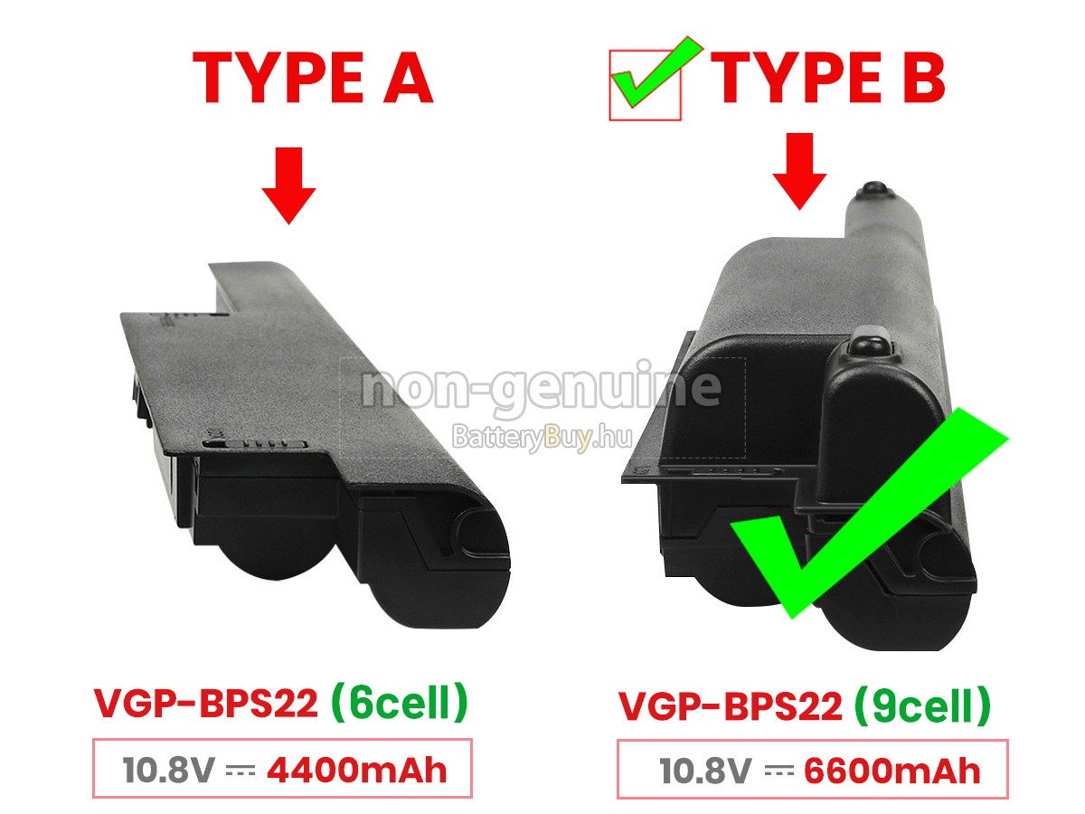 Sony VAIO VPCEB1HGX/BI laptop helyettesítő akkumulátor