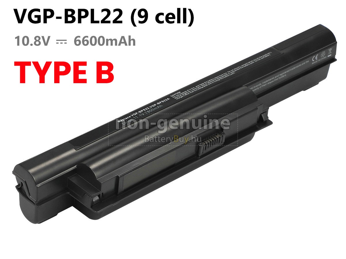 Sony VAIO VPCEB1HGX/BI laptop helyettesítő akkumulátor