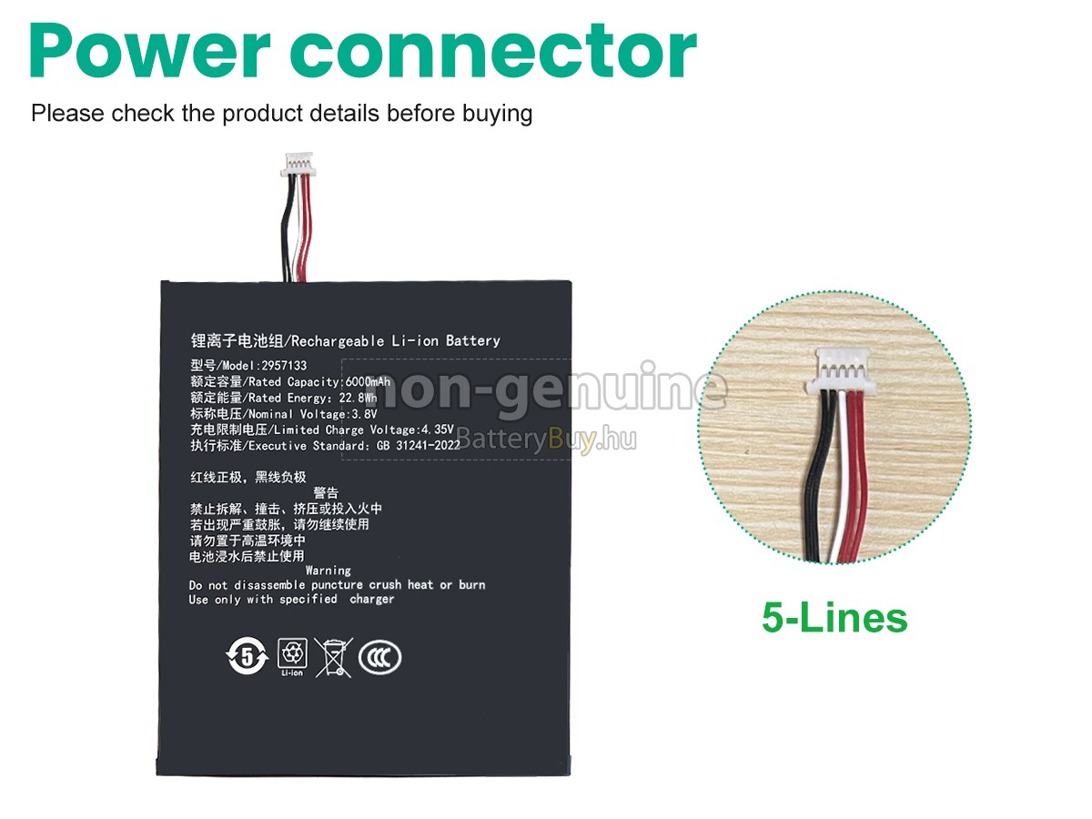 Teclast TA10 helyettesítő akkumulátor