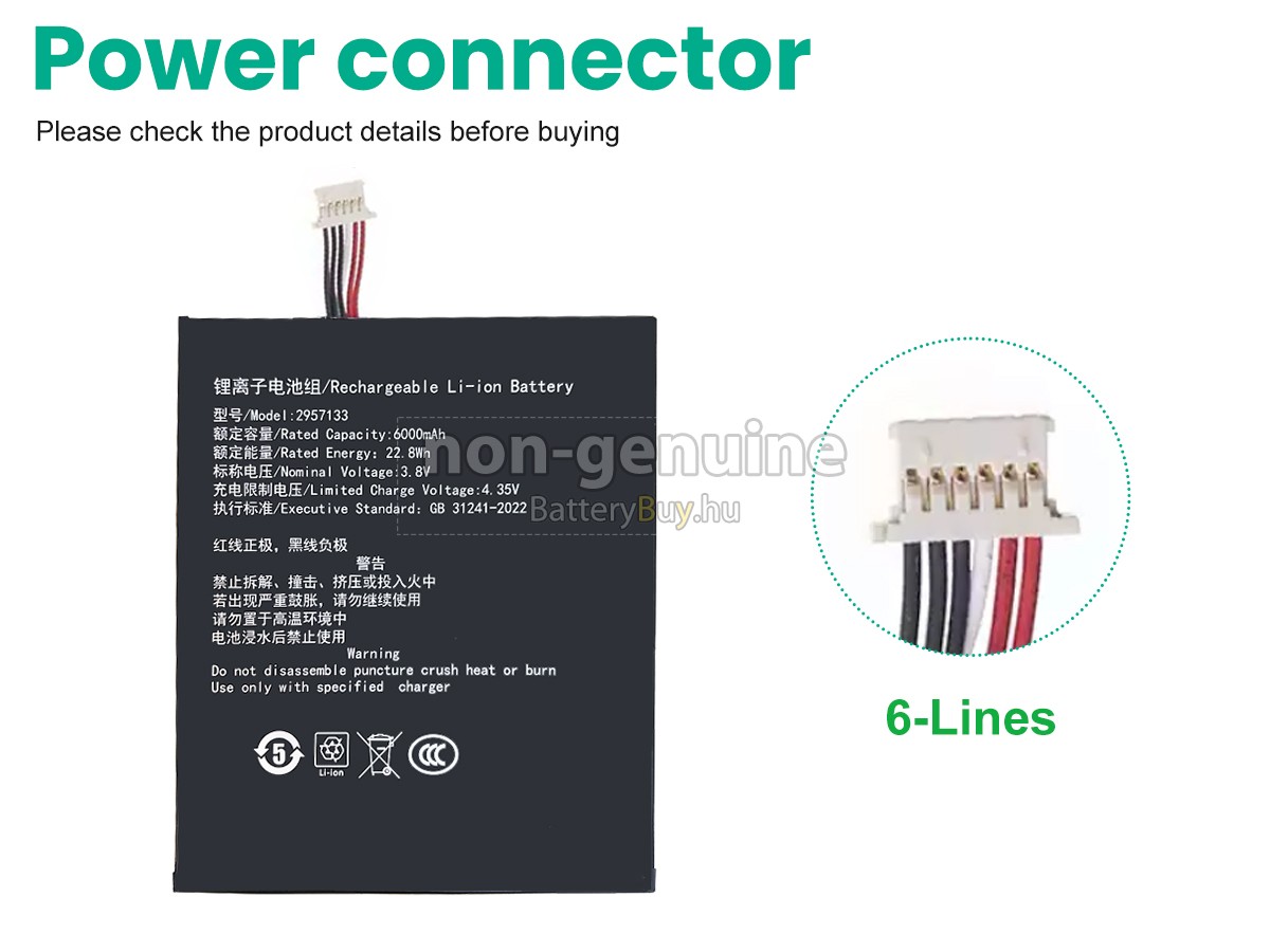 Teclast TA10 helyettesítő akkumulátor