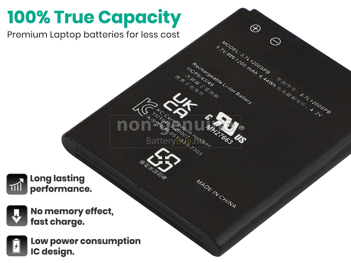 Texas Instruments 3.7L1200SP helyettesítő akkumulátor