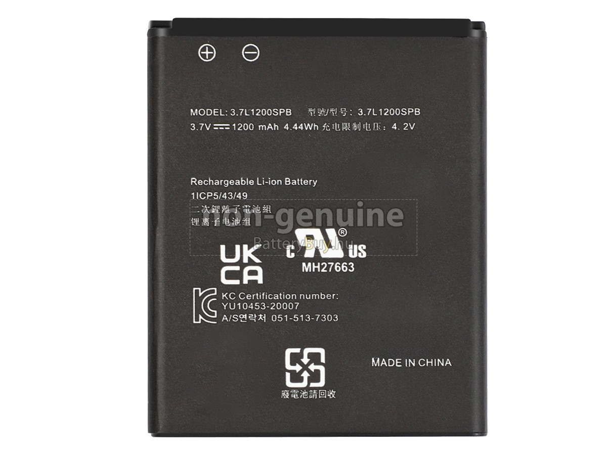 Texas Instruments 3.7L1200SP helyettesítő akkumulátor