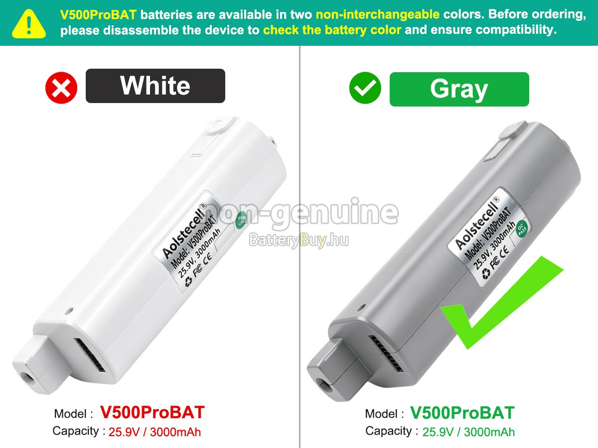 UWANT V500PROBAT helyettesítő akkumulátor
