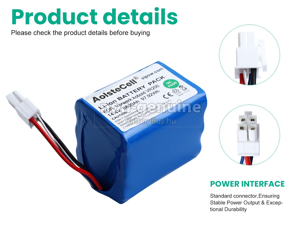 Vorwerk Kobold 4NCR18650P2-C001A helyettesítő akkumulátor