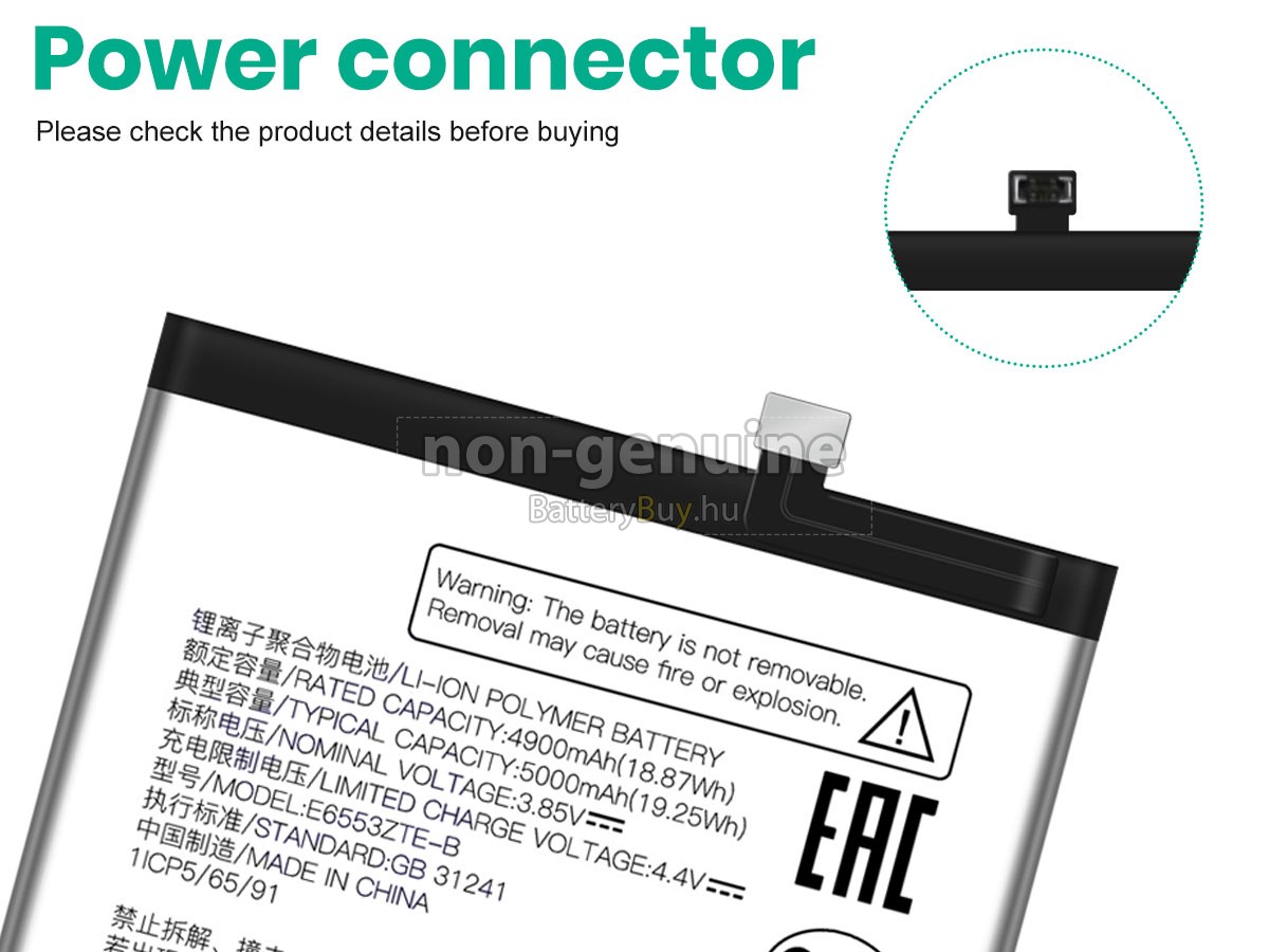 ZTE BLADE A73 helyettesítő akkumulátor