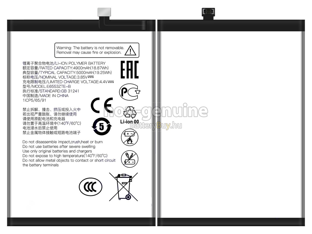 ZTE BLADE A73 helyettesítő akkumulátor