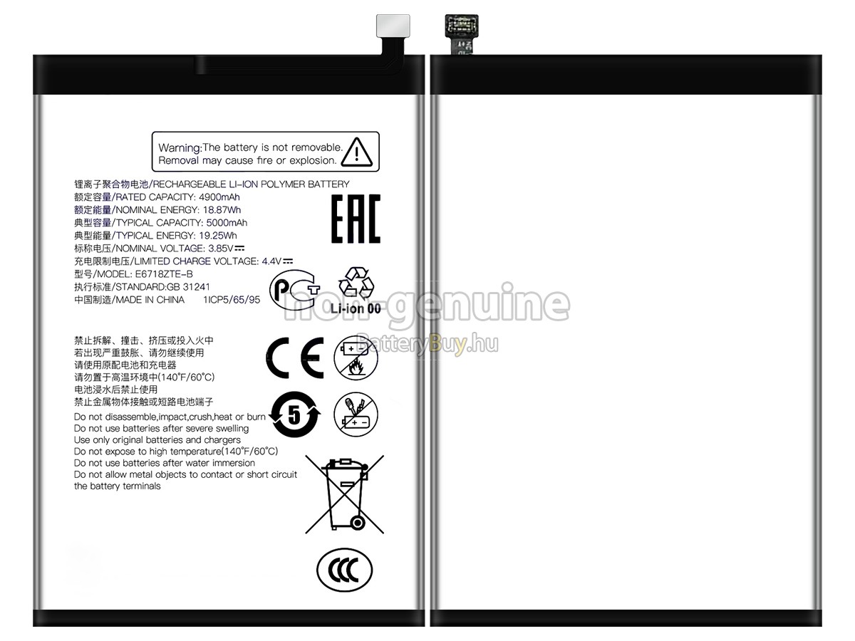 ZTE BLADE A35 helyettesítő akkumulátor